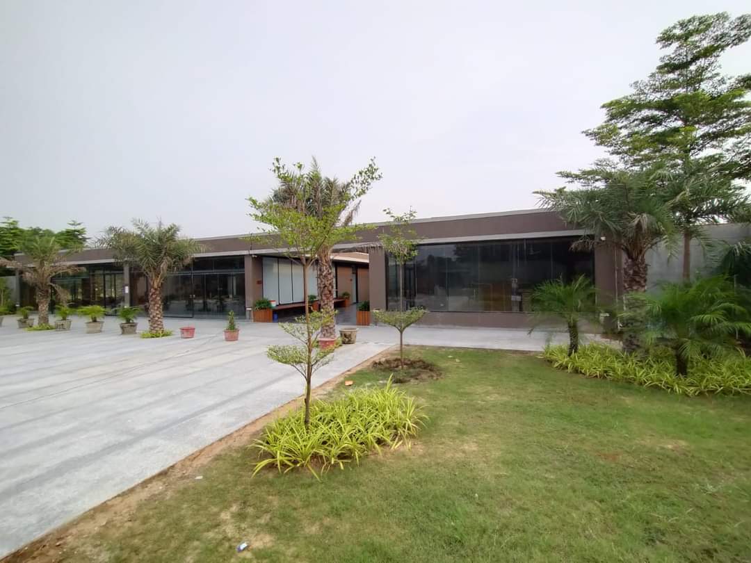 Club House & Swimming pool Construction Good Times at Dehegam - Crystal build squre